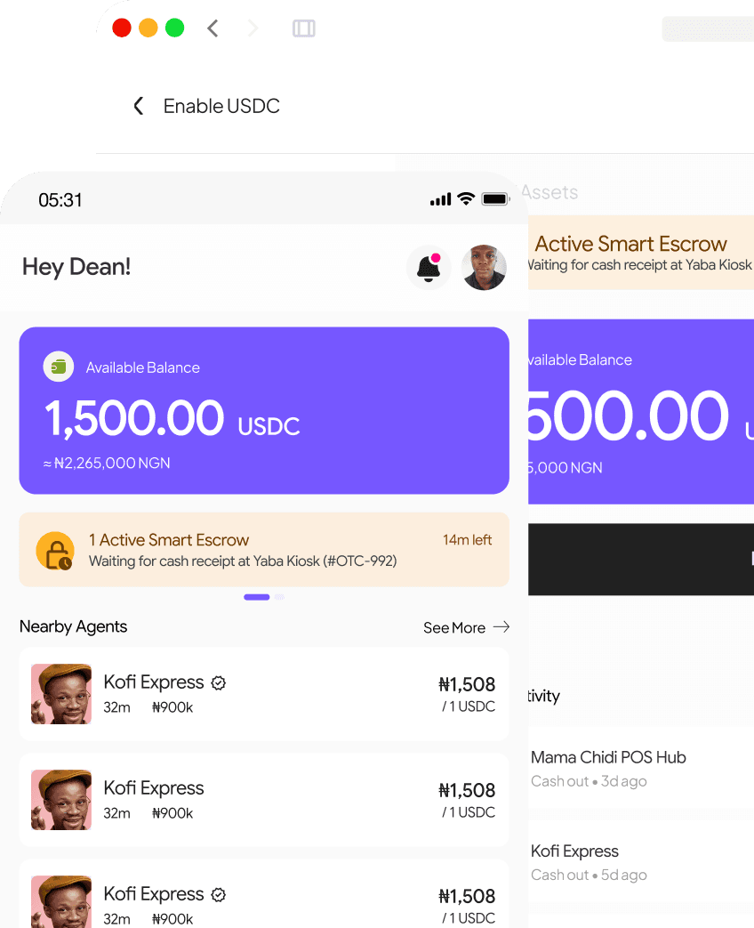 Africcash dashboard