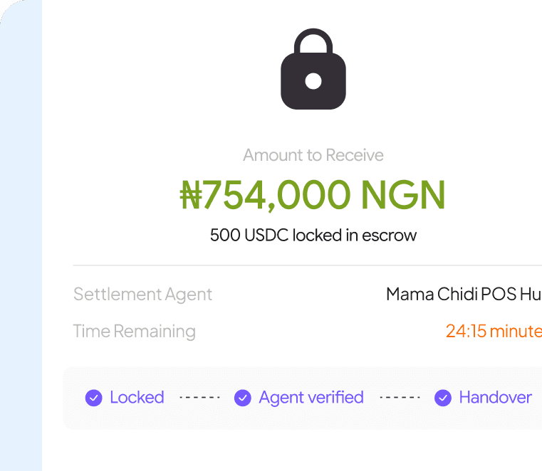 Wallet setup escrow details